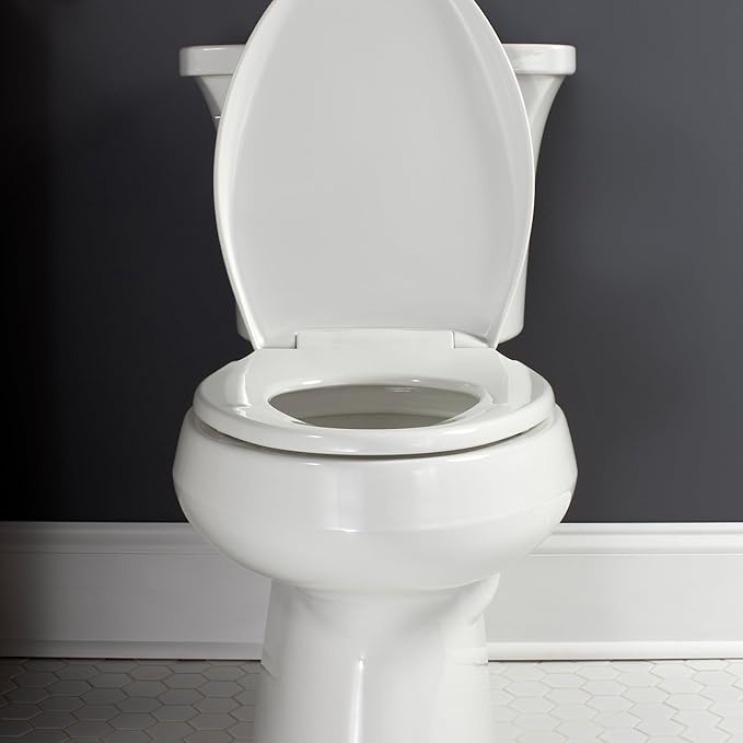 Bemis Aurora Slow Close Toilet Seat, Easy Clean Hinges and Adjustable Perfect Fit Plastic Seat, Made in USA, Elongated, Almond