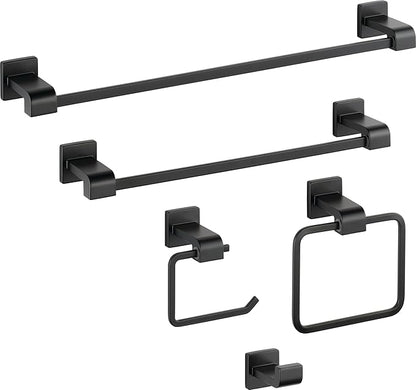 Delta 77524-BL Ara 24-in Wall Mount Towel Bar Bath Hardware Accessory in Matte Black