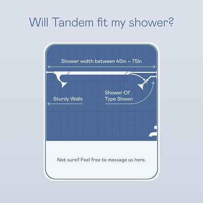 BOONA Tandem Shower as seen on Shark Tank | Dual Shower Head for Couples (Brushed Nickel, One Showerhead)