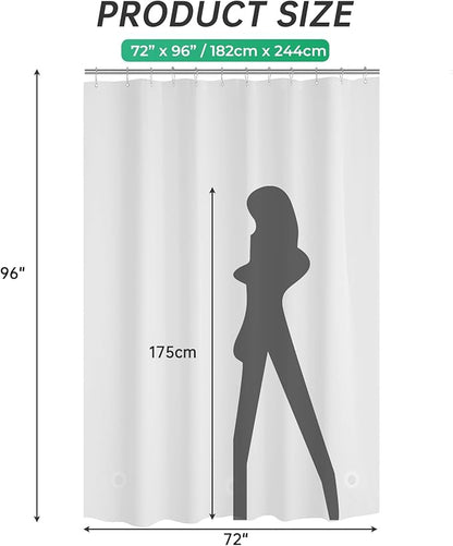 AmazerBath 72x96 Shower Curtain Liner Plastic, Extra Long Shower Curtain Thick PEVA, Frosted Bathroom Curtain Liner 96 Length, Heavy Duty Shower Curtain with 3 Weighted Stones and 12 Grommet Holes