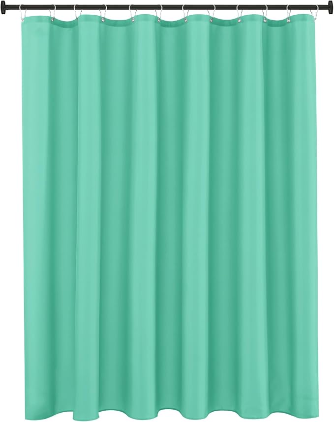 Fabric Shower Curtain Liner 72"W x 84"L-Teal Extra Long Shower Liners | Hotel Quality Water Resistant Machine Washable Shower Liner-Cloth Polyester Light Weight High Ceilings Bathroom Curtain Liner
