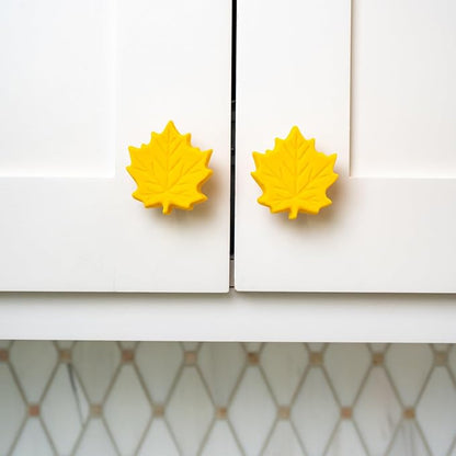Knobēz 12pk Fall Cabinet Knob Covers - Leaf Decorative Knob Covers | Holiday knob covers for cabinets and drawers. Stretchy fabric fits 1 to 1.5 inch hardware. Seasonal home decor upgrade