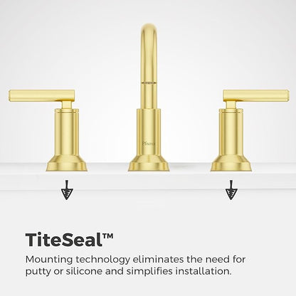 Pfister Capistrano Bathroom Sink Faucet, 8-Inch Widespread, 2-Handle, 3-Hole, NSF Certified, Brushed Gold Finish, LF049CSOBG