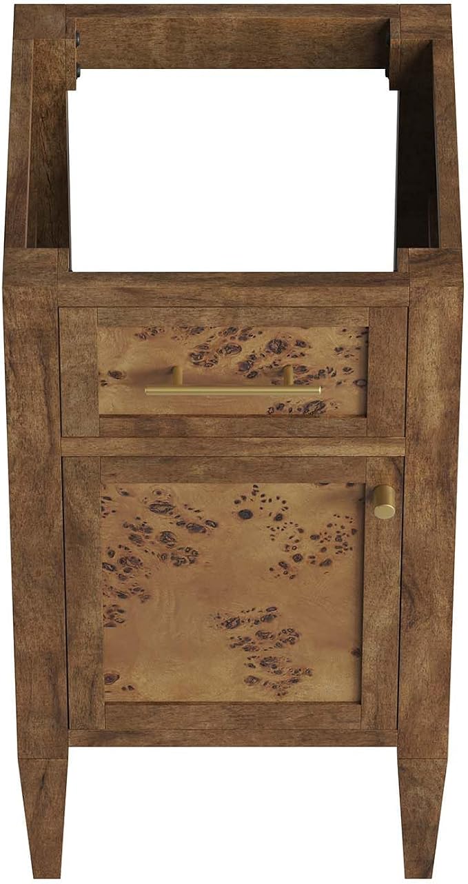 Modway EEI-6136-BRN Elysian 18" Wood Bathroom Vanity Cabinet (Sink Basin Not Included), Brown