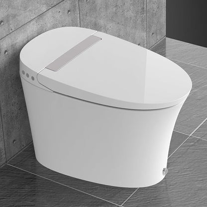 R&T W5100S Tankless Smart Toilet Touchless Auto Flush 1.28-GPF Battery-Operated One-Piece HET Intelligent Toilet for Bathroom, Foot Kick & Manual, Without Bidet