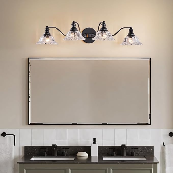 4 Light Bathroom Vanity Lighting Fixtures Black Vanity Light Fixture Vanity Lights for Bathroom