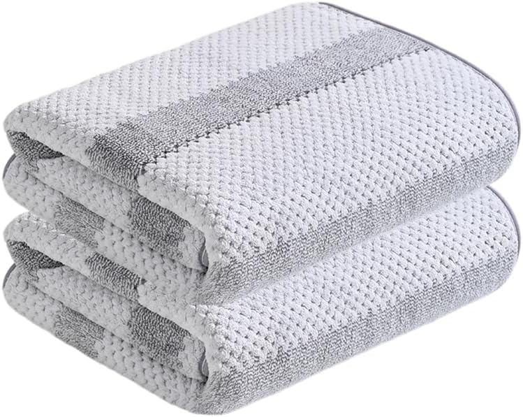 2-Pack Microfiber Bath Towels (27x54 Inches) - Ultra Soft & Quick Dry, 3X Absorbency, Lightweight for Gym, Yoga, Travel & Spa - Perfect for Home, Fitness & Post-Workout