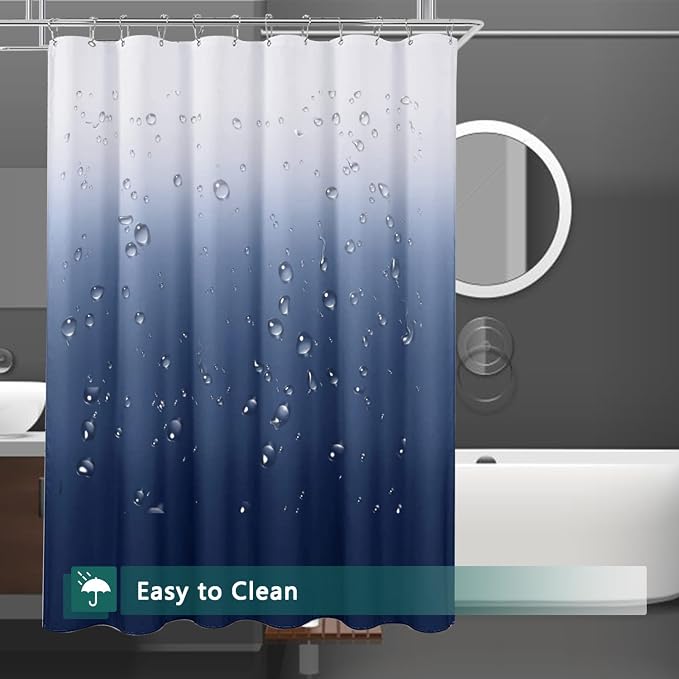 Shower Curtain Liner, 100% Waterproof Peva Shower Curtains with 3 Duty Heavy Bottom Magnets and 12 Rust Proof Grommets, 72x72 Weighted Shower Liner for Shower Stall, Bathtubs