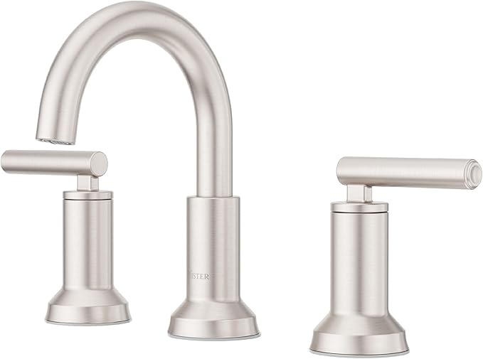 Pfister Capistrano Bathroom Sink Faucet, 8-Inch Widespread, 2-Handle, 3-Hole, NSF Certified, Spot Defense Brushed Nickel Finish, LF049CSOGS