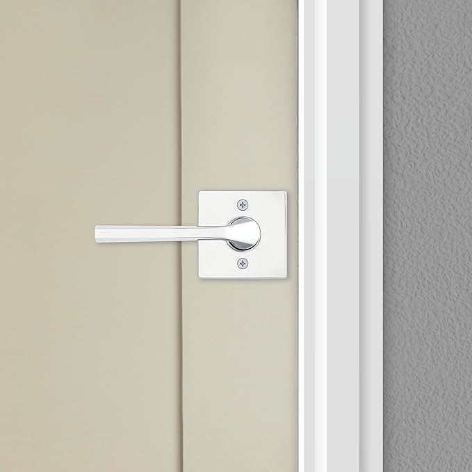 Kwikset Lisbon Non-Functioning Dummy Door Lever in Polished Chrome