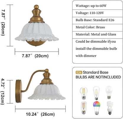 Vanity Light Brass Wall Sconces Vintage Bathroom Sconces