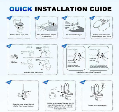 Bidet Toilet Seat,Heated Bidet Seat with Adjustable Warm Water & Pressure,Feminine & Front Rear Wash,Self-Clean Nozzle,Night Light,Slow Close Lid,Display Screen,Wireless Remote,Elongated