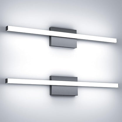 30Inch LED Bathroom Vanity Light Bar 5700K Dimmable Led Bathroom Light Over Mirror Modern Bath Wall Light Cool White ETL Certified 28W 2Pack
