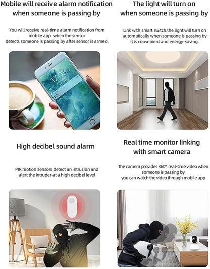 Haozee Smart Motion Sensor, Zigbee PIR Motion Sensor with Illumination | High Sensitivity, Real-time Detection, Zigbee Hub Required, Supports Home Assistant, Smartthings,Hubitat