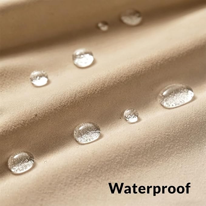 Felisa Ombre Khaki and White Shower Curtain Liner,Waterproof Fabric Shower Curtain with 3 Weighted Magnets, Odorless Cloth Lightweight Bathroom Curtain,Sturdy Rustproof Grommets,72 x 72