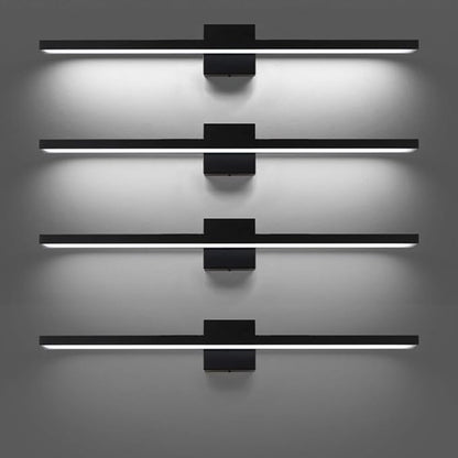 Ralbay 31.5inch Dimmable Modern LED Black Vanity Light 28W Frosted Aluminum for Bathroom Vanity Lighting Fixtures Cool White 6000K