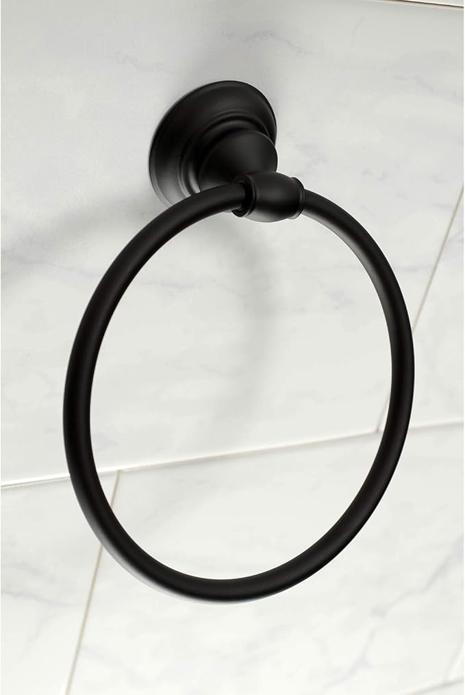 Kingston Brass BAHK2612478K Provence 5-Piece 18-Inch and 24-Inch Towel Bars Bathroom Accessory Set in Matte Black