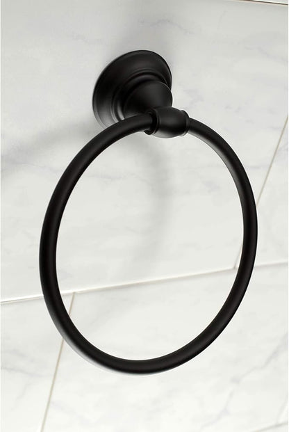 Kingston Brass BAHK2612478K Provence 5-Piece 18-Inch and 24-Inch Towel Bars Bathroom Accessory Set in Matte Black