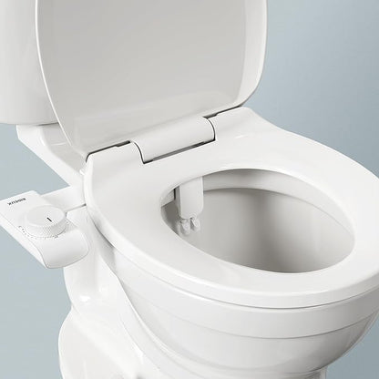 Core 1.0 -Ultra-Slim Non-Electric Bidet Attachment for Toilet – Dual Nozzle, Adjustable Water Pressure, Easy DIY Installation, Self-Cleaning Sprayer, Eco-Friendly Design (White)