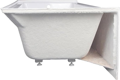 Kingston Brass Aqua Eden VTAP603622R 60-Inch Acrylic Alcove Tub with Right Hand Drain, White