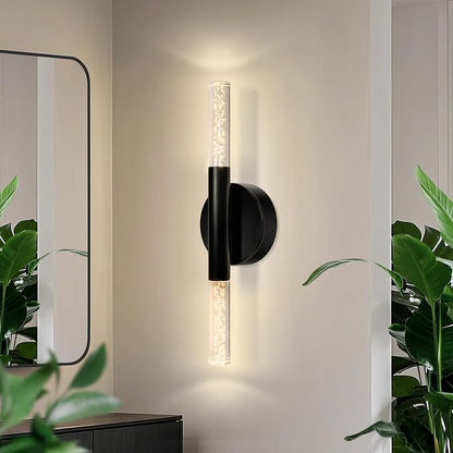 LED Bathroom Vanity Lights,16 inch Bathroom Light Fixtures Over Mirror,3000K Natural Warm Light, ETL＆UL Listed, Modern Wall Sconce for Bedroom,Living Room,Hallway,Black