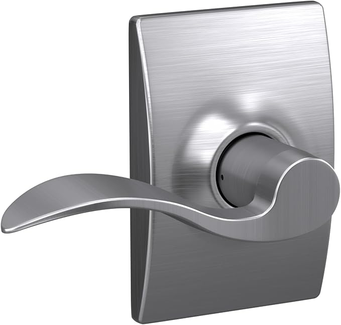 SCHLAGE Century Trim with Accent Hall and Closet Lever, Satin Chrome (F10 ACC 626 CEN)