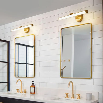 KAISITE Bathroom Light Fixture Over Mirror - Gold Vanity Light Fixture 15W 5CCT Angle Adjustable 22 Inch LED Dimmable Modern Vanity Light Bar for Bedroom Living Room Bathroom