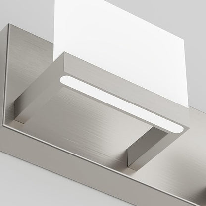 Tipace 8 Lights LED Modern Vanity Light Brushed Nickel Bathroom Lighting Fixture Up and Down Bathroom Wall Light Over Mirror(White Light 6000K)