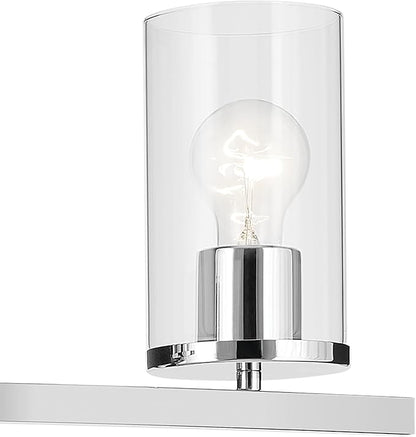 Kichler Crosby 31.25" 4-Light Vanity Light with Clear Glass in Chrome, for Bathroom, (31.25 x 8.75), 45498CHCLR