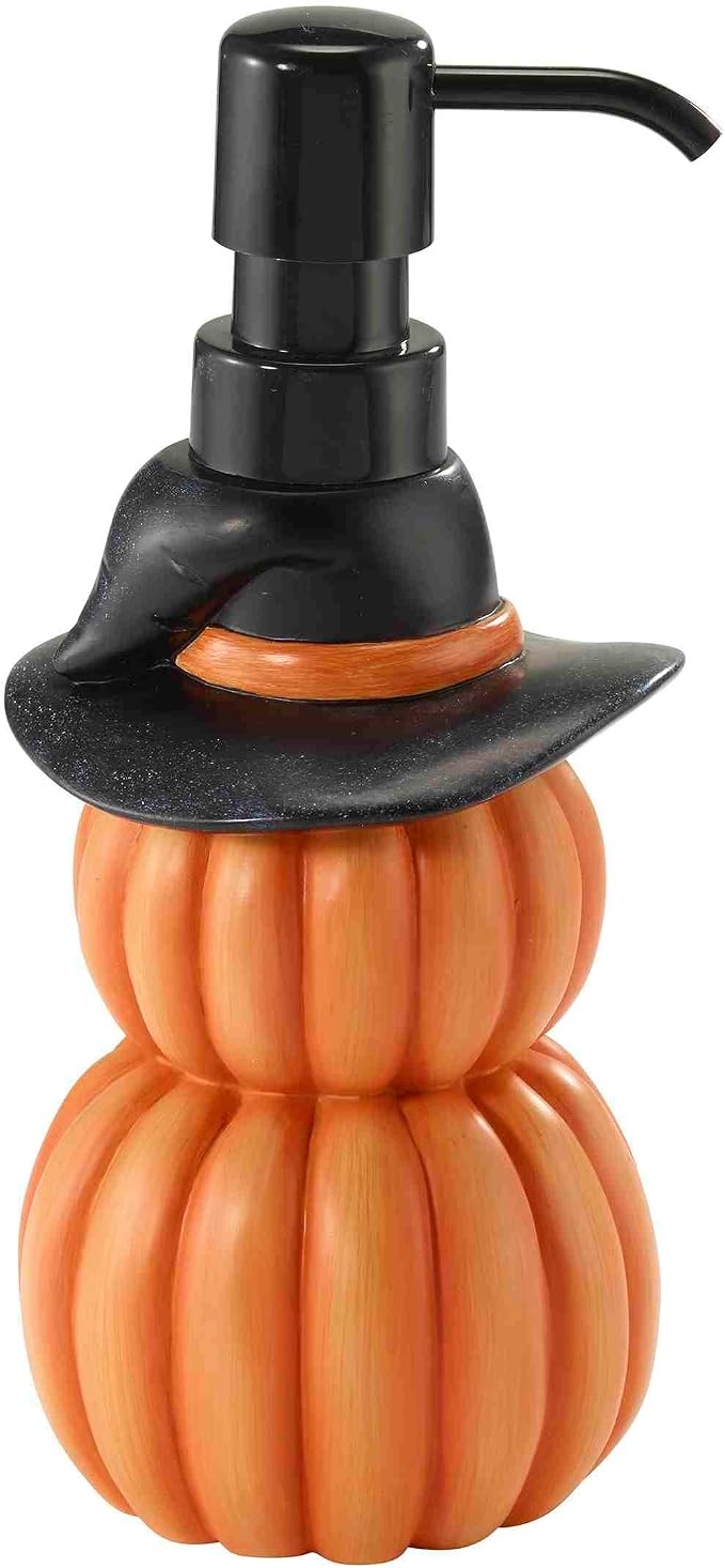 Avanti Linens - Lotion Pump/Soap Dispenser, Resin Countertop Accessories, Halloween Home Decor (Pumpkin Patch)