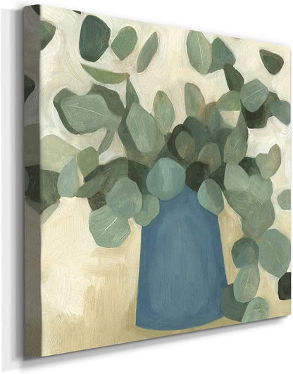 Renditions Gallery Greenery Still Life Wall Art, Premium Gallery Wrapped Canvas Decor, Ready to Hang, 24 in H x 24 in W, Made in America Print