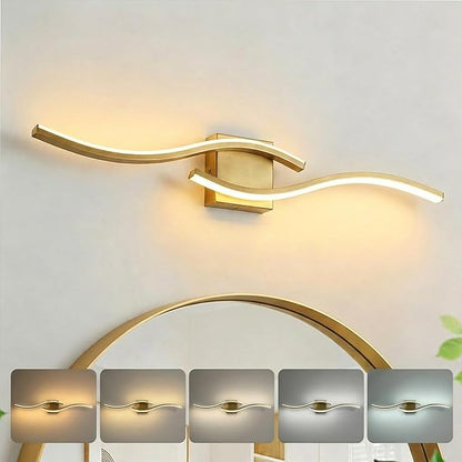 Vanity Light for Bathroom, 31.6 Inch Gold LED Dimmable | Bathroom Lights Fixture Over Mirror, 5CCT Adjustable Color Temperatures Modern Wall Sconces for Bathroom Bedroom Living Room