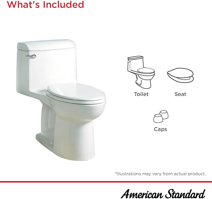 American Standard 2004314.020 Champion 4 One-Piece Toilet with Toilet Seat, Elongated Front, Standard Height, White, 1.6 gpf (Pack of 2)