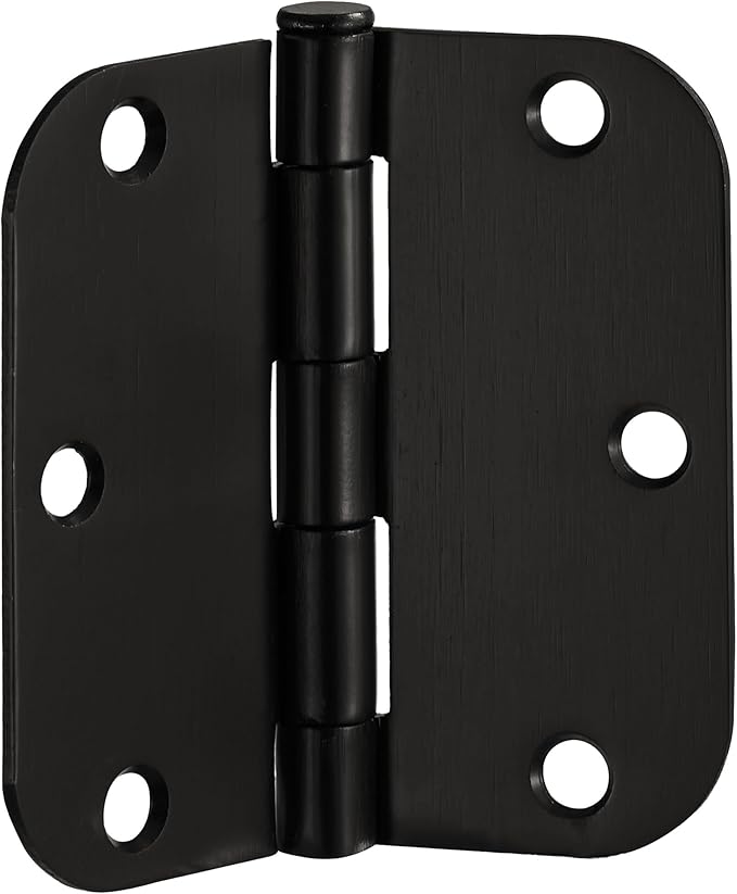 Design House 3-Pack 3.5-Inch x 3.5-Inch Interior Door Hinges with 5/8-Inch Radius, Oil Rubbed Bronze, Heavy Duty Steel Construction, Left- or Right-Handed – Design House, 181438