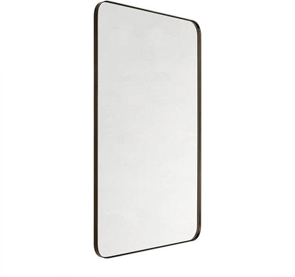 GRACTO 24x40'' Oil Rubbed Bronze Metal Framed Bathroom Mirror for Wall in Stainless Steel Rounded Rectangular Bathroom Vanity Mirrors Wall Mounted