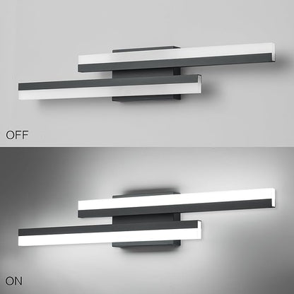 PRESDE 24 Inch LED Bathroom Vanity Light Bar, Modern Black Wall Lighting Fixture Over Mirror 5CCT