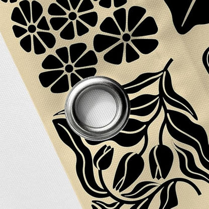 JAWO Retro Shower Curtain Vintage Abstract Boho Floral Shower Curtains for Bathroom Decor Pink Black Botanical Geometric Groovy Aesthetic Pattern Shower Curtain Sets with Hooks,69X84IN
