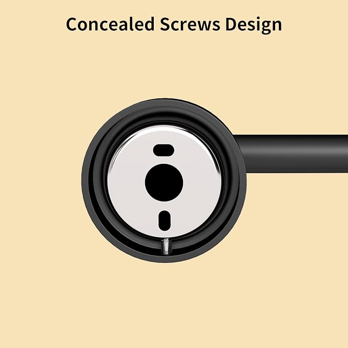 Matte Black Bathroom Accessories Set, 4 Pieces Bathroom Hardware Set, Towel Bar Set Stainless Steel Wall Mounted, Towel Racks for Bathroom, Robe Towel Hooks, Toilet Paper Holder