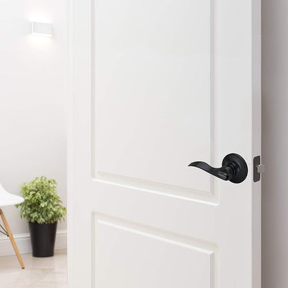 Design House 778902 Springdale Privacy Bed and Bath Door Lever Matte Black