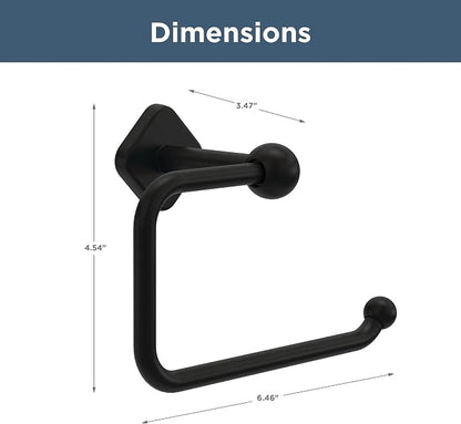 Franklin Brass Gainsville (1-Pack) Toilet Paper Holder, Euro Single Post Tissue Roll Wall Mount TP Storage, Matte Black Bathroom Decor, Accessories GNV50-MB