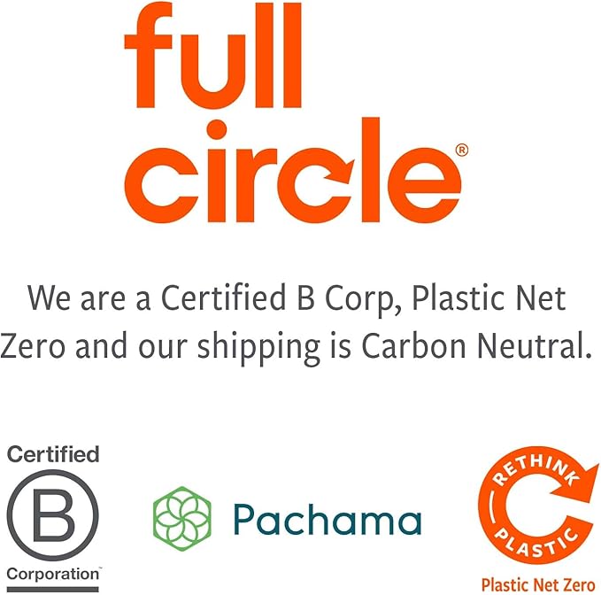 Full Circle Grunge Buster, Grout & Tile Scrub Brush, Recycled Materials, Tough & Durable, Grey