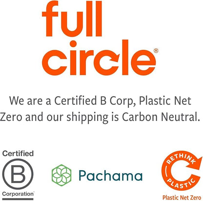 Full Circle Grunge Buster, Grout & Tile Scrub Brush, Recycled Materials, Tough & Durable, Grey