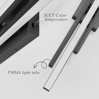 Black Vanity Light, 35" Modern LED Wall Light Long Wall Lamp for Bathroom Over Mirror Dimmable Hardwired Wall Mount Lighting Over Vanity Indoor 5CCT(3000K/3800K/4500K/5200K/6000K)