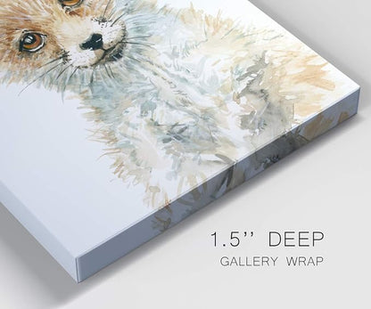 Renditions Gallery Animal Canvas Wall Art Paintings for Wall Decorations Brown Baby Fox Modern Abstract Wall Hanging Artwork Prints for Bedroom Living Room Office Kitchen - 24"x36" LT02