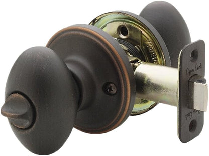 Copper Creek EK2030TB Egg Door Knob, Privacy Function, 1 Pack, in Tuscan Bronze
