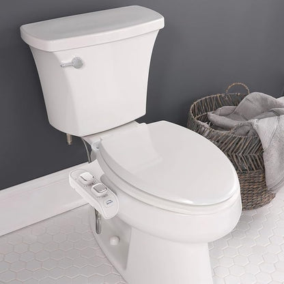 Bemis WS100 000 Wellspring Bidet Attachment, Fresh Water Spray, Non Electric, Easy to Install, White Toilet Seat, Fits
