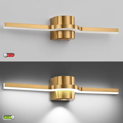 SOLFART Brushed Bronze LED Bathroom Light Fixtures 24 Inch Dimmable Bathroom Vanity Lights Modern Wall Light for Bath Vanity Lighting Fixtures D