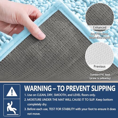 Arotive Bathroom Rugs Mat 54x24, Soft Absorbent Chenille Shaggy Bath Mat