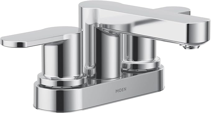 Moen Laris Two-Handle 4” Centerset Modern Bathroom Faucet, 84015