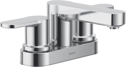Moen Laris Two-Handle 4” Centerset Modern Bathroom Faucet, 84015